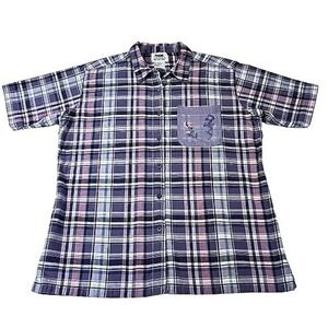 VTG Northern Reflections Plaid Short Sleeve Button Down Shirt W Large 90's